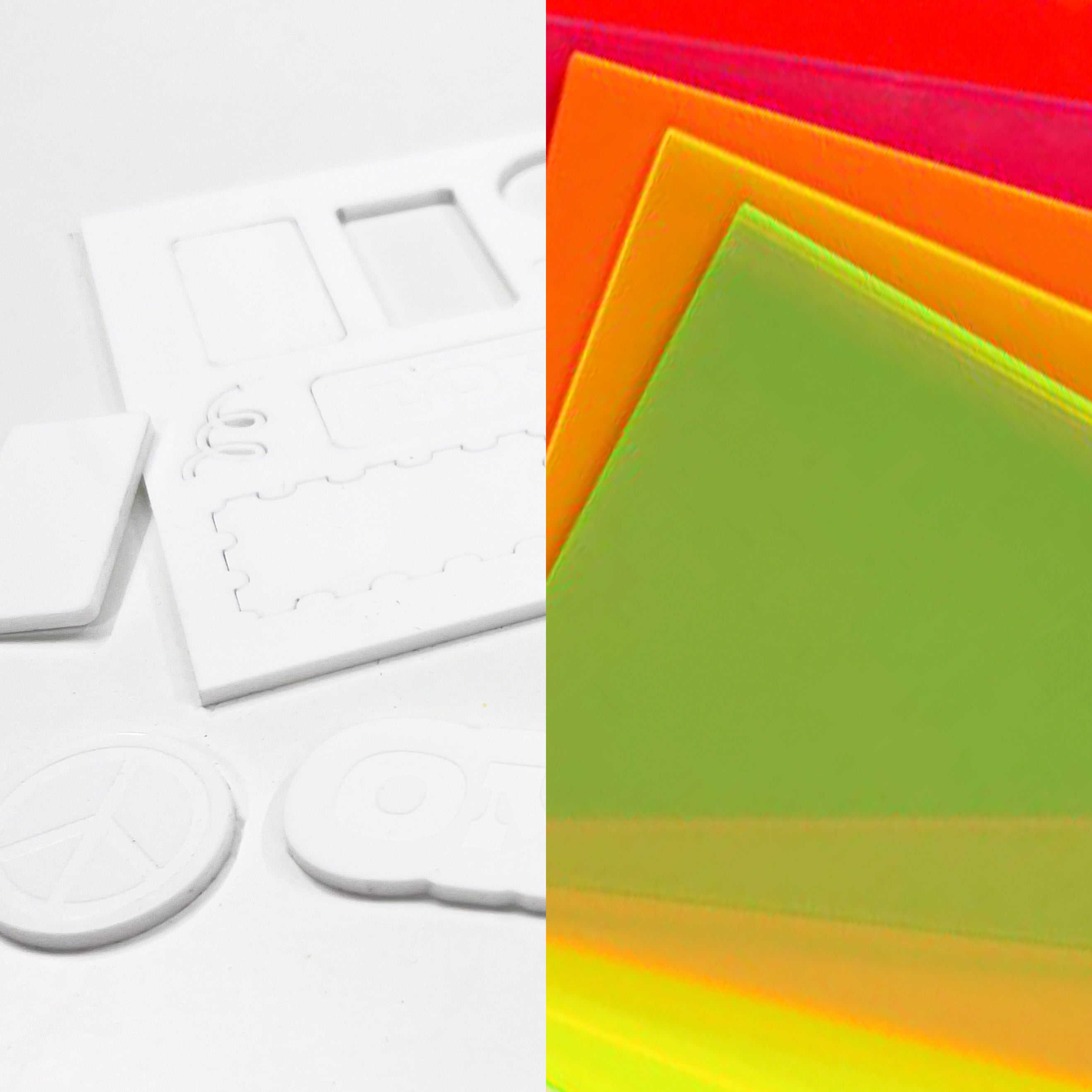 3mm Acrylic Fluorescent - Laser Cutting and Engraving Only